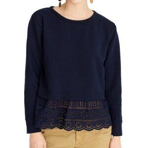 J.Crew Eyelet Hem Sweater - Size XXL - Preppy Modest